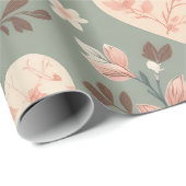 Botanical Hearts Romantic Floral Seamless Pattern Geschenkpapier (Rolleneckpunkt)