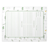 Botanical Herb Recipe Notizblock (Vorderseite)