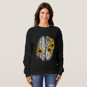 Botanical human brain mental health artistic anato sweatshirt (Vorne ganz)