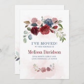 Botanical I ve Moved Floral New Zuhause Ankündigung (Vorne/Hinten)