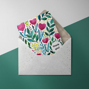 Botanical illustration Thank you Card Feiertagskarte