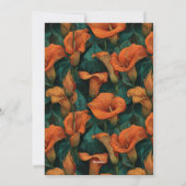 Botanical Inspired Call Lilies Fantasy Outdoor  Einladung (Rückseite)