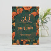 Botanical Inspired Call Lilies Fantasy Outdoor  Einladung (Stehend Vorderseite)