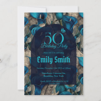 Botanical Inspired Call Lilies Inspired Birthday  Einladung