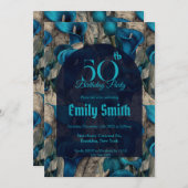 Botanical Inspired Call Lilies Inspired Birthday  Einladung (Vorne/Hinten)