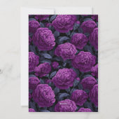 Botanical Inspired Carnation Accent 15Th Birthday  Einladung (Rückseite)