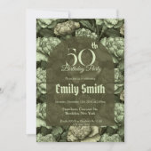 Botanical Inspired Carnation Accent Custom  Einladung (Vorderseite)