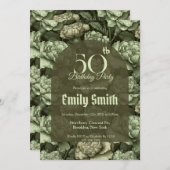 Botanical Inspired Carnation Accent Custom  Einladung (Vorne/Hinten)