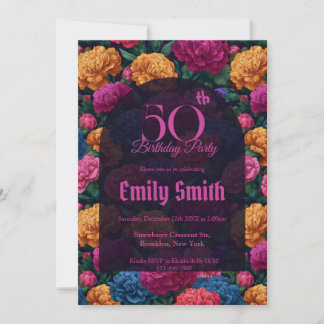 Botanical Inspired Carnation Floral Kids’ Birthday Einladung