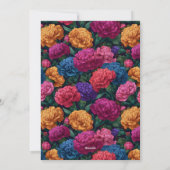 Botanical Inspired Carnation Floral Kids’ Birthday Einladung (Rückseite)