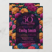 Botanical Inspired Carnation Floral Kids’ Birthday Einladung (Vorne/Hinten)