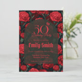 Botanical Inspired Carnation Flower 20Th Birthday Einladung (Stehend Vorderseite)