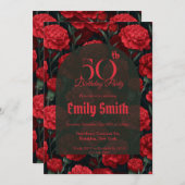 Botanical Inspired Carnation Flower 20Th Birthday Einladung (Vorne/Hinten)