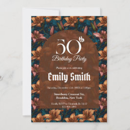 Botanical Inspired Lilies Aesthetic Birthday Party Einladung