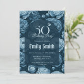 Botanical Inspired Ranunculus Fantasy Birthday Einladung (Stehend Vorderseite)