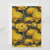 Botanical Inspired Ranunculus Fantasy Summer Party Einladung (Rückseite)