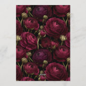 Botanical Inspired Ranunculus Themed 50Th Birthday Einladung (Rückseite)