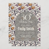 Botanical Inspired Tulip Accent Women Birthday Einladung (Vorne/Hinten)