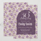 Botanical Inspired Tulip Flower Mom’S Birthday Einladung (Vorne/Hinten)