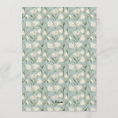 Botanical Inspired Tulip Luxury Birthday Einladung (Rückseite)