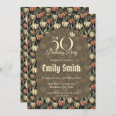 Botanical Inspired Tulip Petal Party Einladung (Vorne/Hinten)