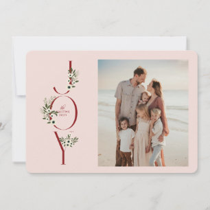 Botanical JOY Christmas Card Feiertagskarte