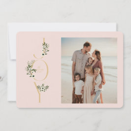Botanical JOY Christmas Card Feiertagskarte