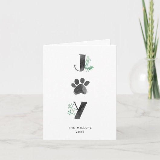 Botanical Joy Paw Print | Weihnachten für Haustier (Vorderseite)
