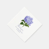 Botanical Lavender Hydrangea Script Vielen Dank Serviette (Ecke)
