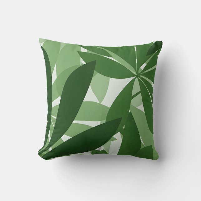 botanical leaf fresh green interior kissen (Vorderseite)