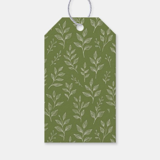 Botanical Leaf Nature Geschenkanhänger (Vorderseite)