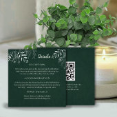 Botanical Leafy Wedding Enclosure Card Begleitkarte