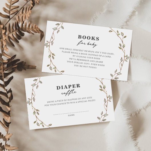 Botanical Leaves Book Request Enclosure Card Begleitkarte