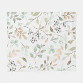 Botanical Leaves Fleece Blanket (Vorderseite (Horizontal))