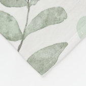 Botanical Leaves Fleece Blanket (Ecke)