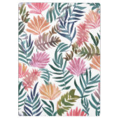 Botanical Leaves Watercolor | Floral Colorful Klemmbrett (Rückseite)