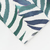 Botanical Leaves Watercolor | Floral Colorful Leaf Fleecedecke (Ecke)
