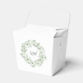 Botanical Leaves Wreath Thank You Geschenkschachtel (Vorderseite)