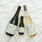 Botanical Lemon Frame Limoncello Schaumweinetikett