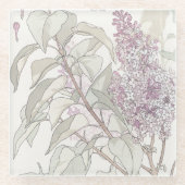 Botanical Lilac Glasuntersetzer (Vorderseite)