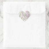 Botanical Lilac Herz-Aufkleber (Tasche)