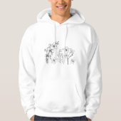 Botanical Line Art Bloom Hoodie (Vorderseite)