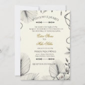Botanical line art Wedding Invitation  Einladung (Vorderseite)
