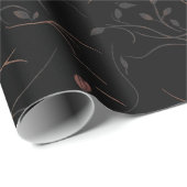 Botanical Line Art Wrapping Paper Geschenkpapier (Rolleneckpunkt)