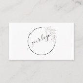 Botanical Logo QR Code Thank You Card Business Visitenkarte (Vorderseite)