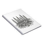 Botanical Lupine Flower Spiral Notebook Notizblock (Rechte Seite)