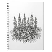 Botanical Lupine Flower Spiral Notebook Notizblock (Vorderseite)
