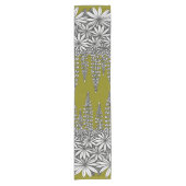 Botanical Lupine Mustard Yellow Table Runner Kurzer Tischläufer (Vorderseite)
