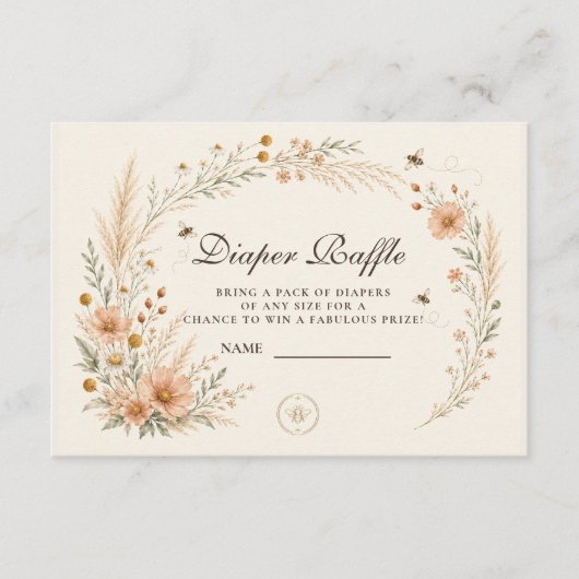 Botanical Mama To Bee Windel-Raffle Begleitkarte (Vorderseite)