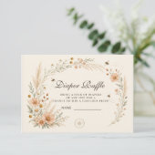 Botanical Mama To Bee Windel-Raffle Begleitkarte (Stehend Vorderseite)